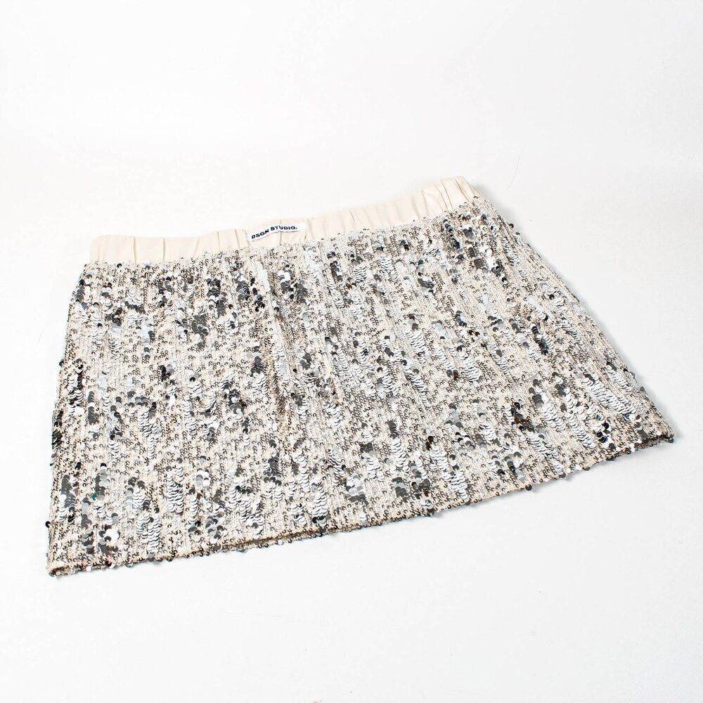 Boohoo Sequin Satin Waistband Mini Skirt - Size 10 - NWT - Picture 2 of 10